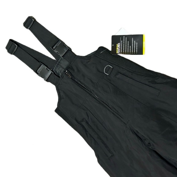 Sport Essentials Junior's Black Overall Ski Snowboard Bib Pants Size 10 NWT‎ - Picture 2 of 8